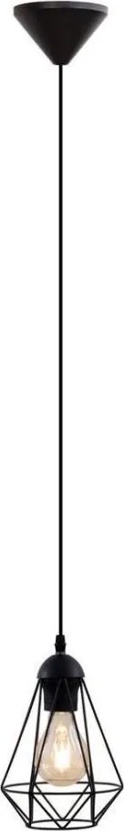 Kábeles csillár 1xE27/40W/230V fekete