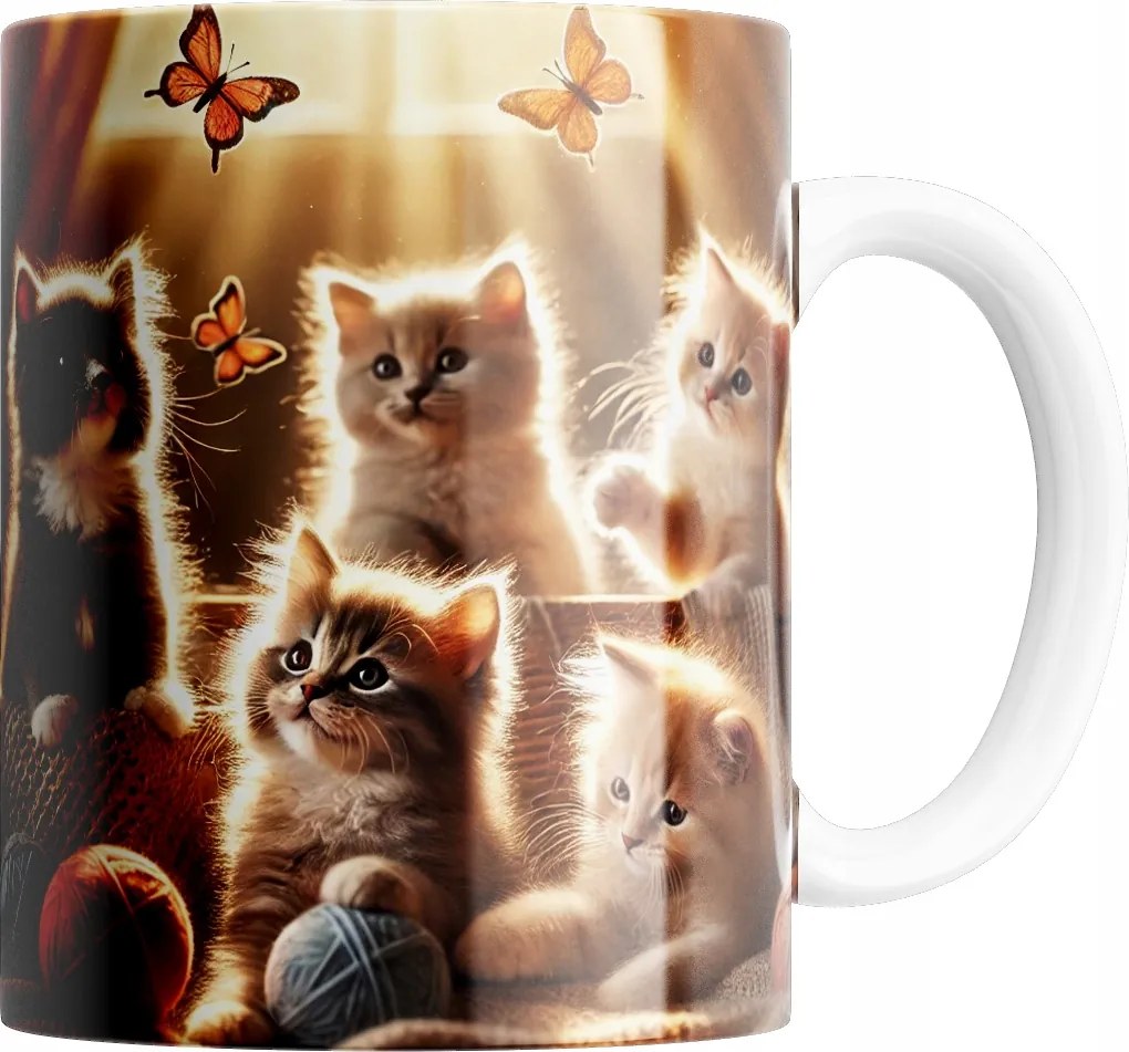 Bögre Aranyos Cicák Kiváló Minőség Ajándék Szöveg