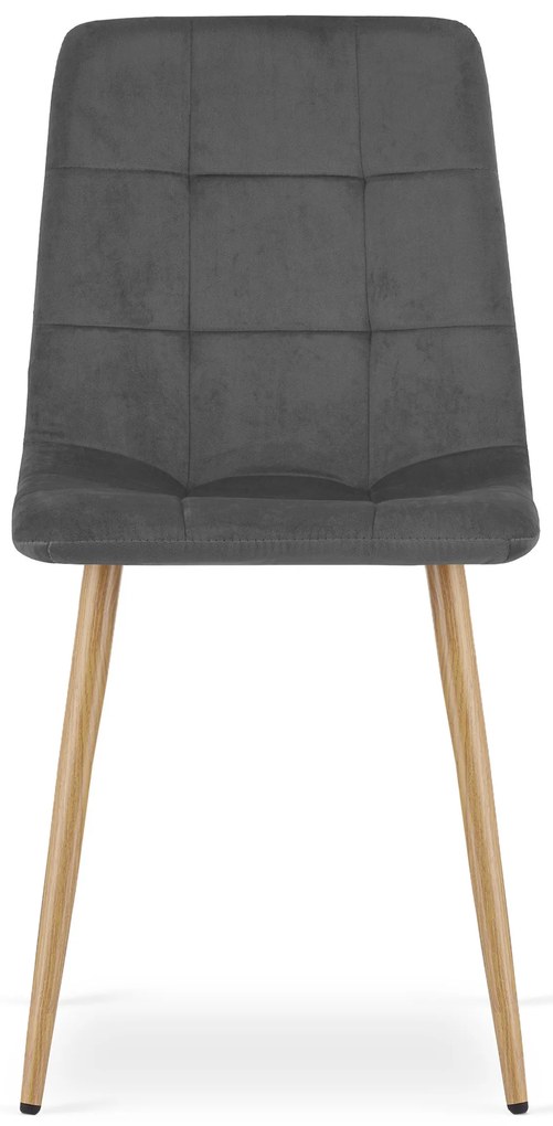 Sötétszürke bársony szék KARA