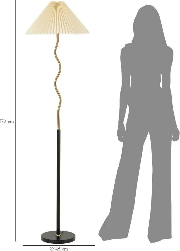 Fekete-aranyszínű állólámpa (magasság 172 cm) Closy – Mauro Ferretti