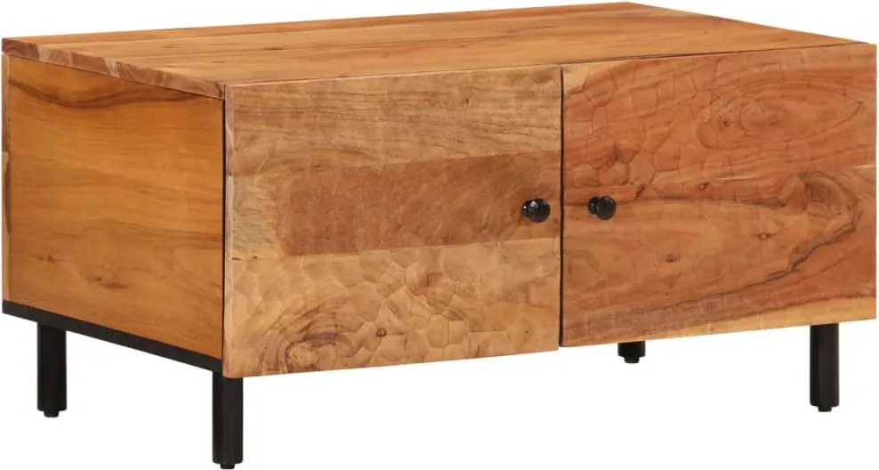 vidaXL tömör akácfa dohányzóasztal 80 x 50 x 40 cm