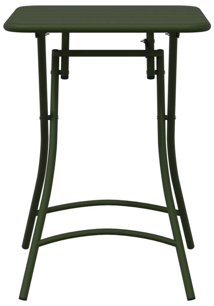 Kerti Asztal Sötétzöld 55 x 55 x 73 cm Porfestett acél