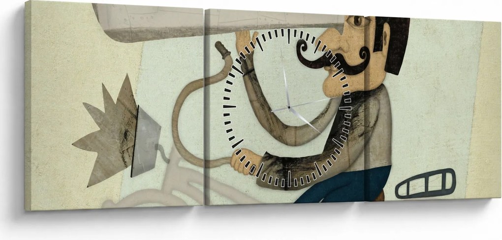 Csillagász kerékpáron (órával) (90x30 cm)