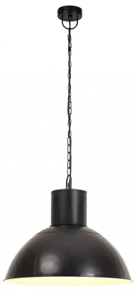 kerek fekete függőlámpa 25 W 48 cm E27
