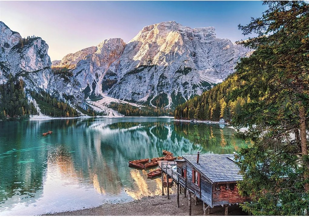 Olaszország Lake Braies 1000 db-os Compact puzzle Clementoni