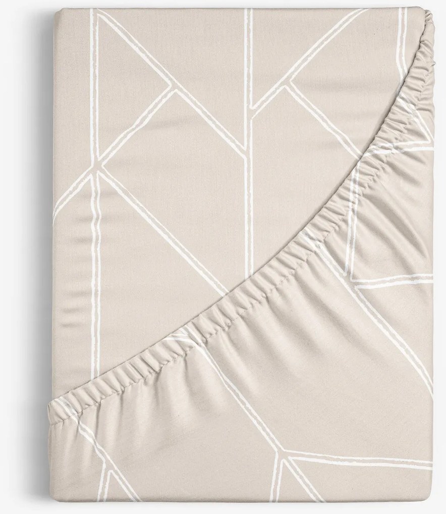 Goldea pamut gumis lepedő - geometriai vonalak lattén 160 x 200 cm