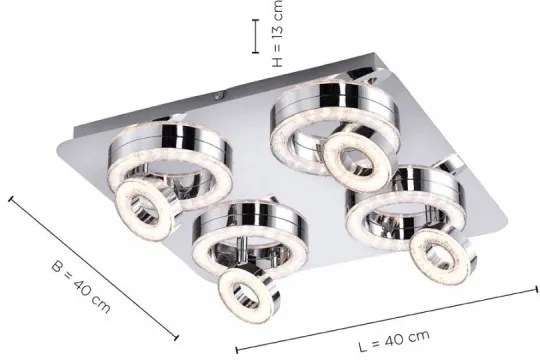 Leuchten Direkt 14522-17 - LED Spotlámpa TIM 4xLED/2,8W/230V + 4xLED/3,1W
