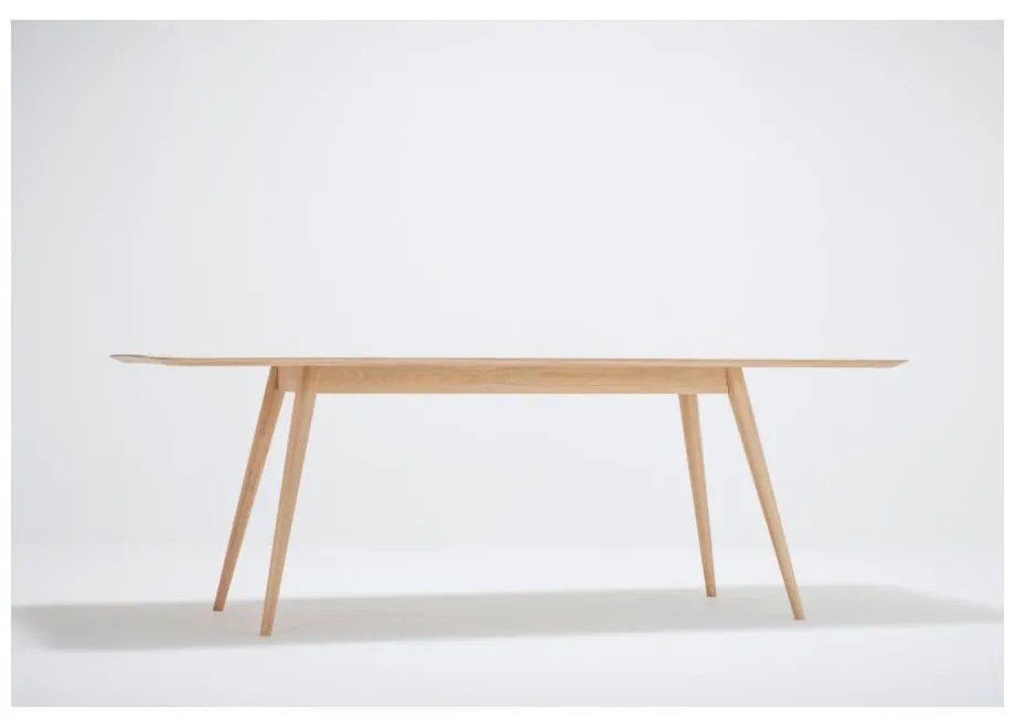 Stafa tömör tölgyfa étkezőasztal, 220 x 90 cm - Gazzda