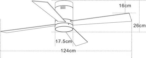 ZAMBELIS19138 Ventilátoros lámpa LED IP20