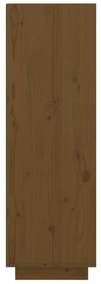 mézbarna tömör fenyőfa cipőszekrény 30x34x105 cm
