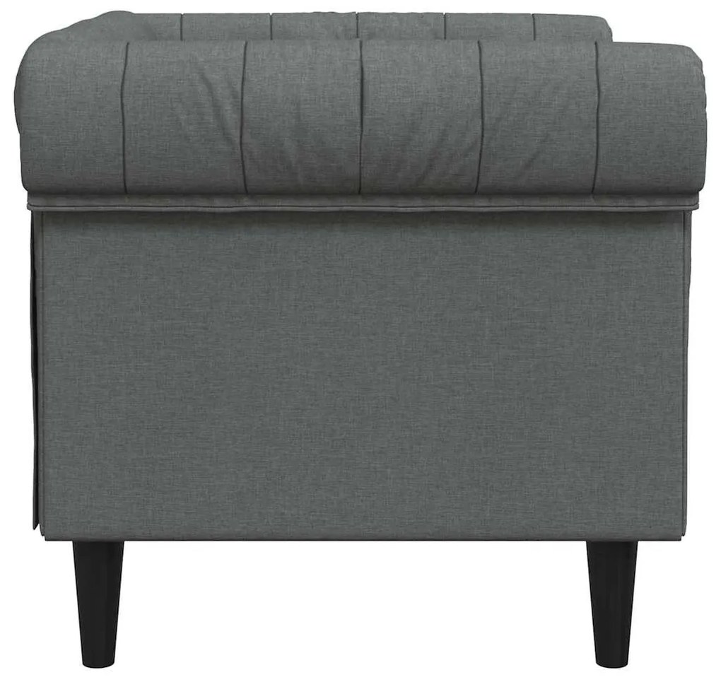 Chesterfield Kanapé Szék Sötétszürke 78.5 x 74.5 x 74.5 cm