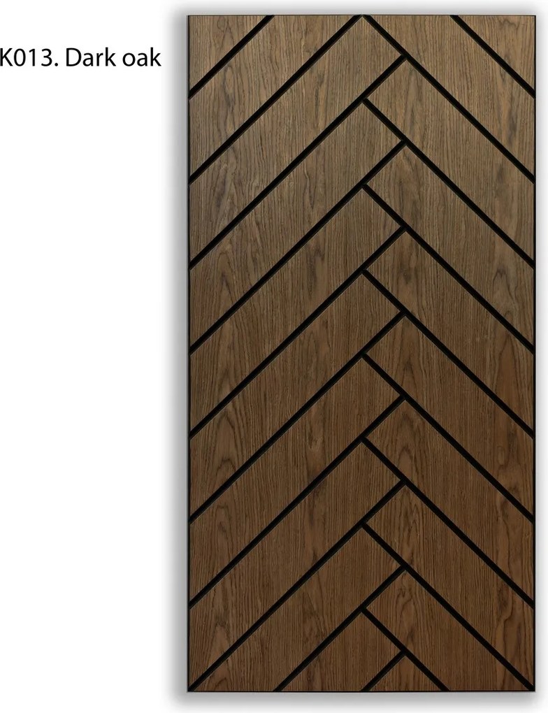 Freja parketta mintás akusztikus falipanel 120x60x0,9cm - sötét tölgy - sötét tölgy
