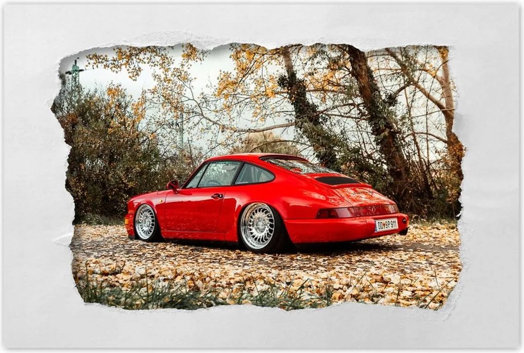 Poszterek 120x80 Piros Porsche Autó