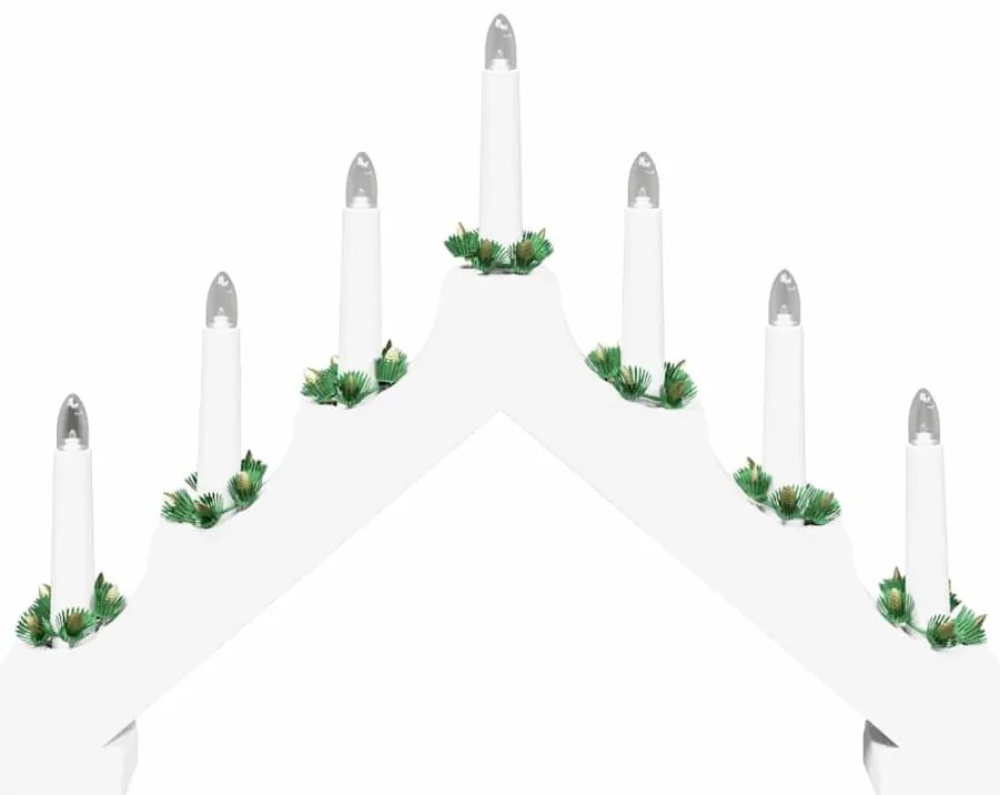 Karácsonyi gyertya híd 7 LED-del 3 pcs Fehér 39.5 x 5 x 29 cm