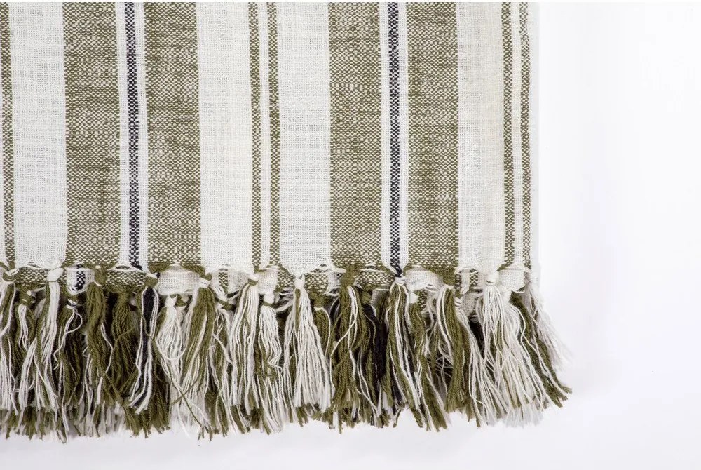 Zöld pamut takaró 150x200 cm Indira – Tiseco Home Studio