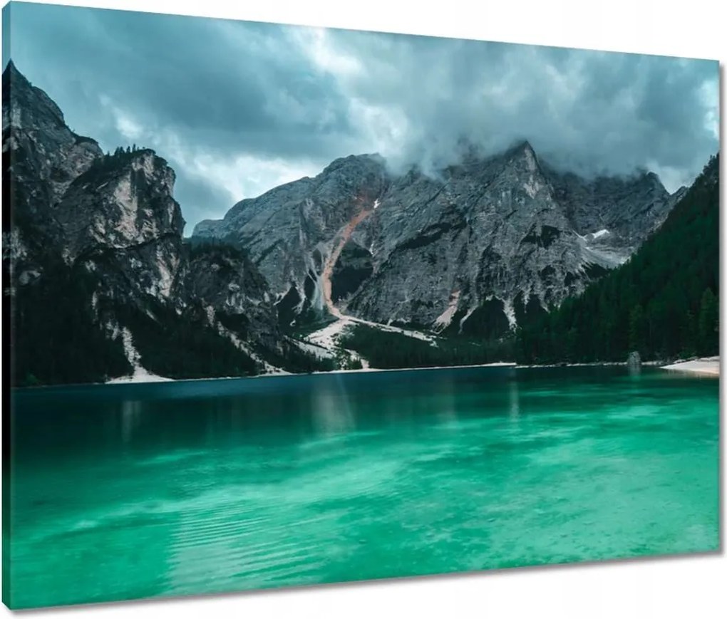 Vászonkép 80x60 Hegyi tó Tájkép