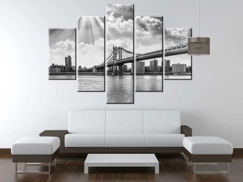 Gario Vászonkép Brooklyn New York - 5 részes Méret: 125 x 70 cm