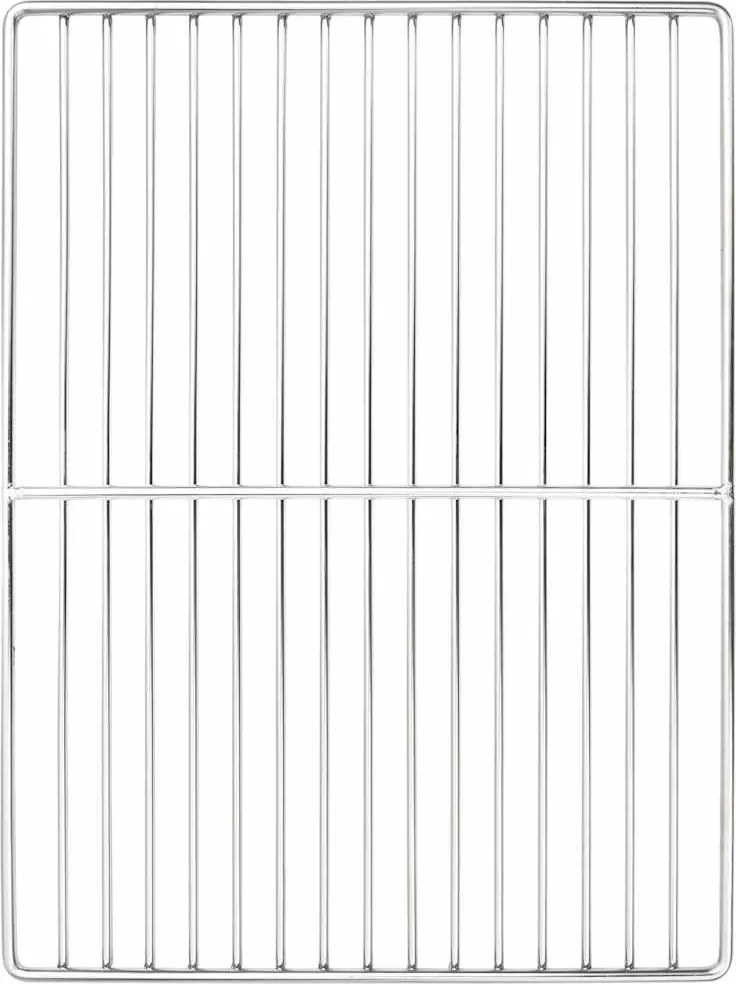 vidaXL Grill rács Ezüst 40 x 30 cm Rozsdamentes acél