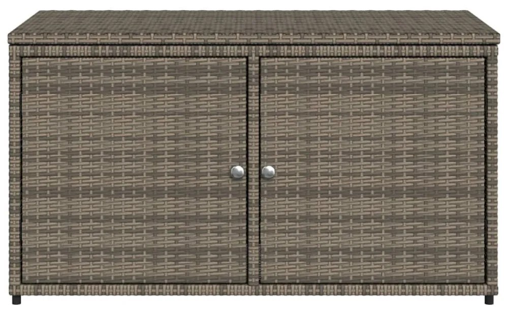 szürke polyrattan kerti tárolószekrény 110 x 55 x 60,5 cm