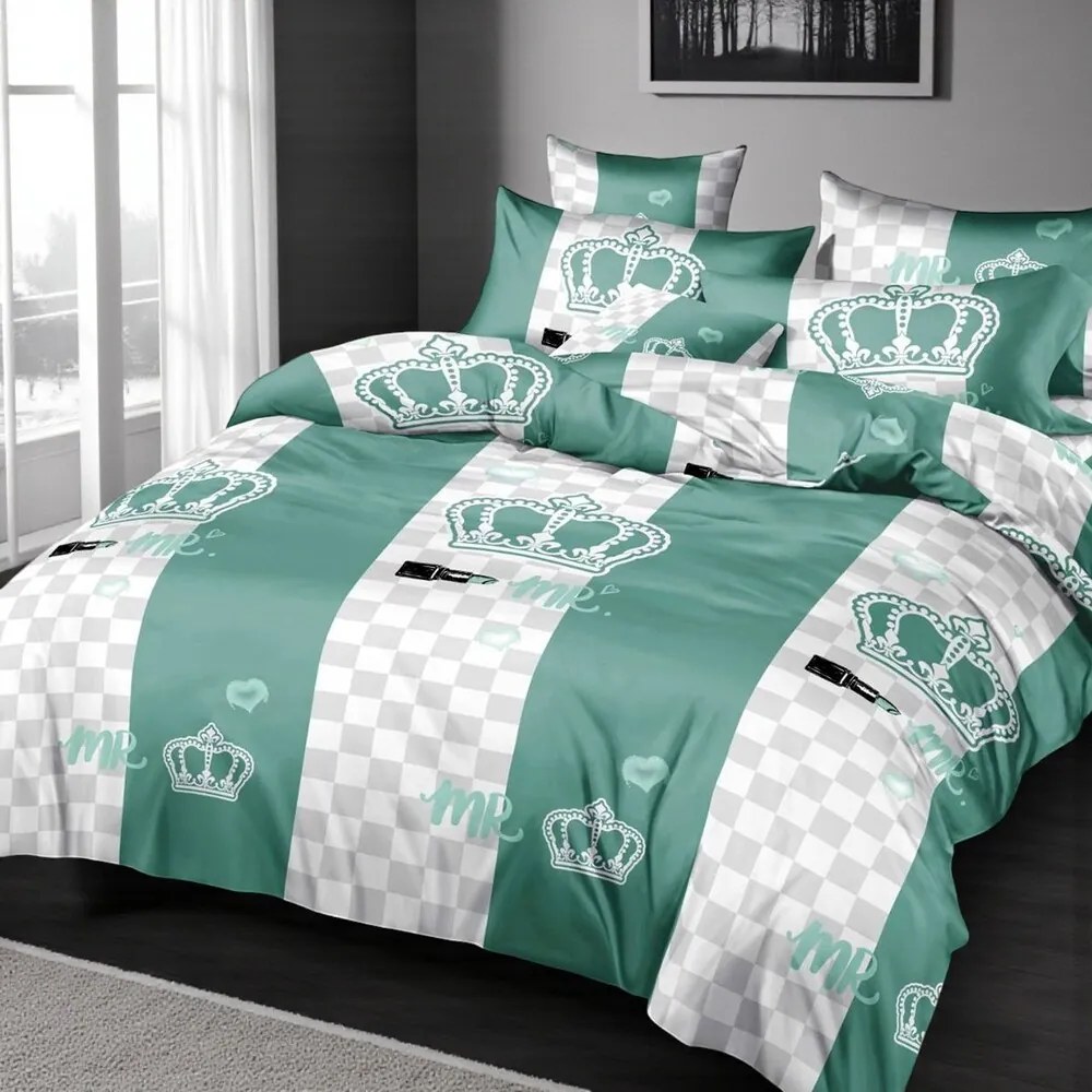 Ágynemű CROWN GREEN 7 részes 140X200 cm