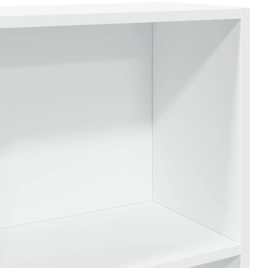 fehér szerelt fa könyvespolc 60 x 24 x 176 cm