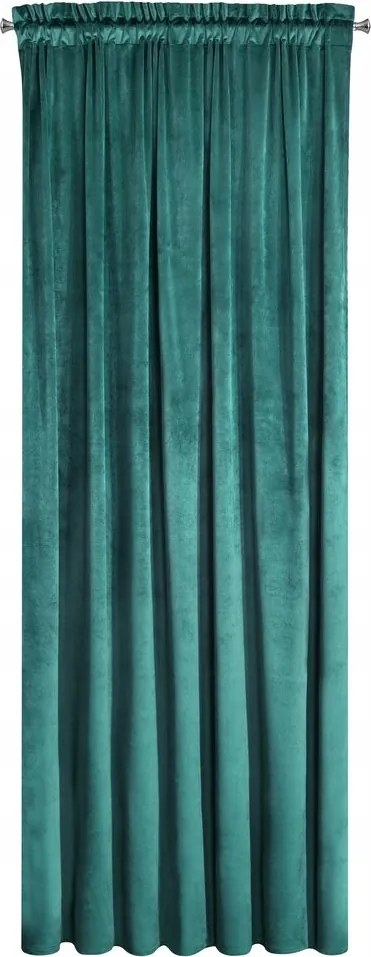 Függöny Matt Bársony sötét türkiz béka 140x250