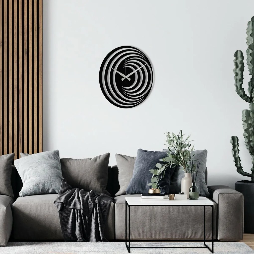 Circles S017 Black falióra , 48 x 48 cm