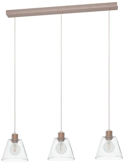 Eglo 43632 - Csillár zsinóron COPLEY 3xE27/40W/230V