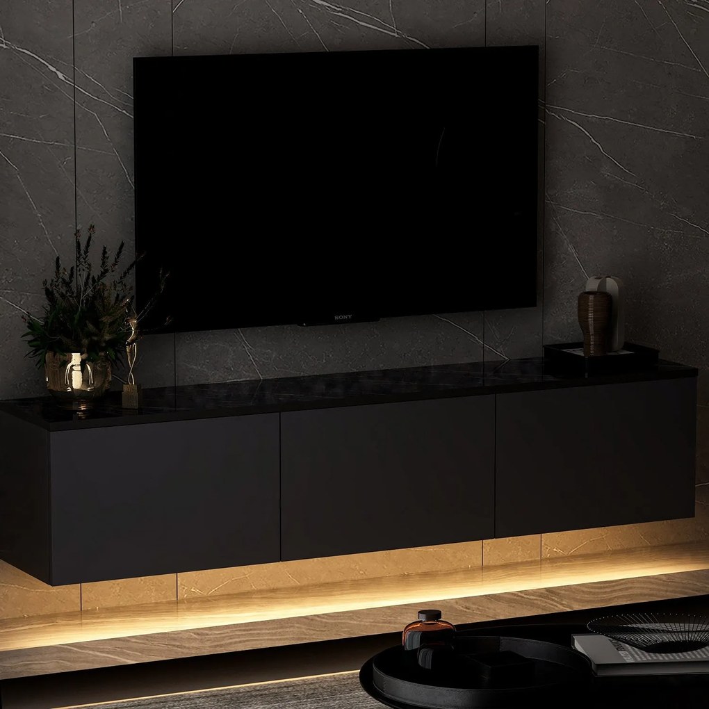 TV szekrény Neon Illuminated - Anthracite