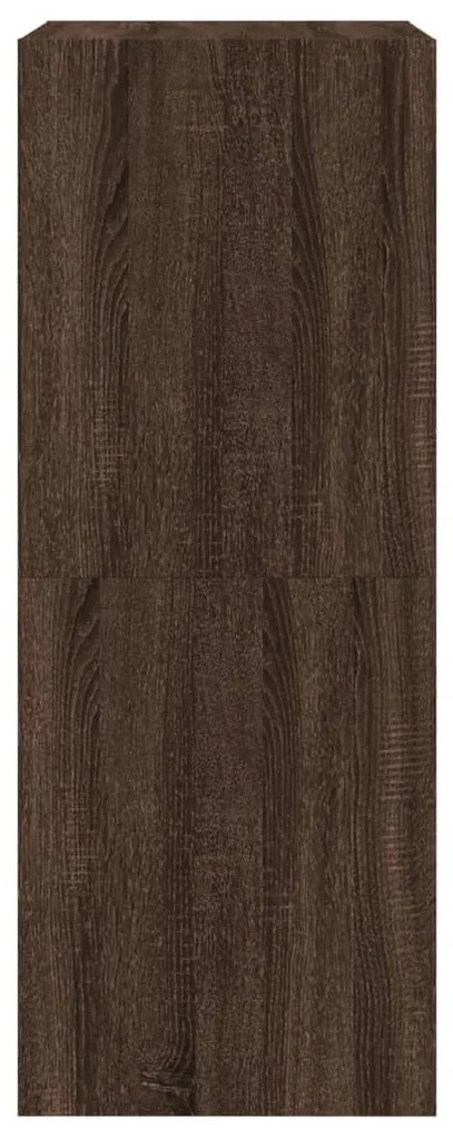 barna tölgy cipőszekrény 2 kihajtható fiókkal 80x42x108 cm
