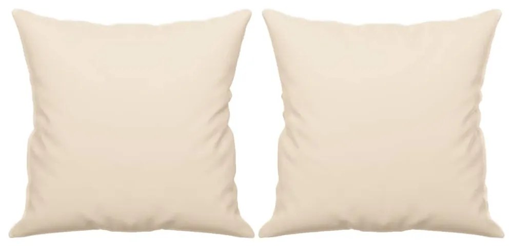 2 személyes bézs mikroszálas szövetkanapé párnákkal 120 cm