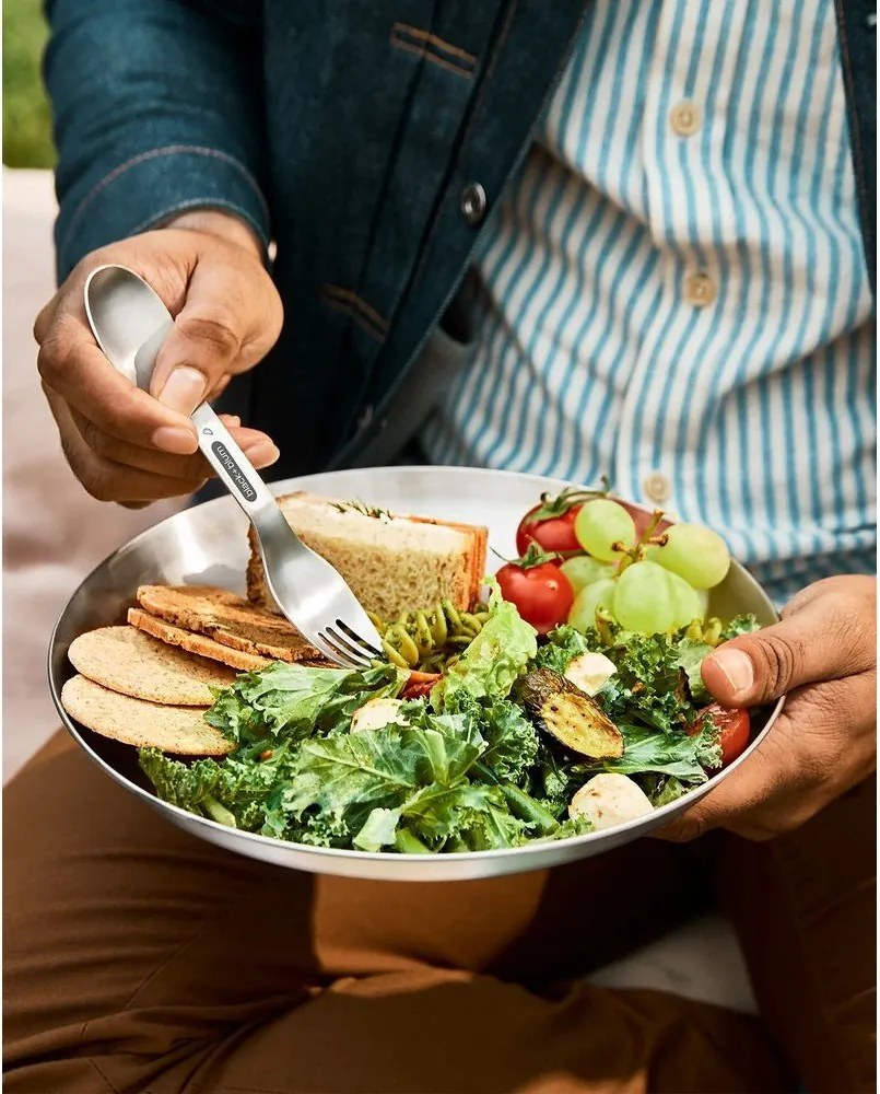 Ezüstszínű rozsdamentes acél étkező villa szett 4 db-os Spork – Black + Blum