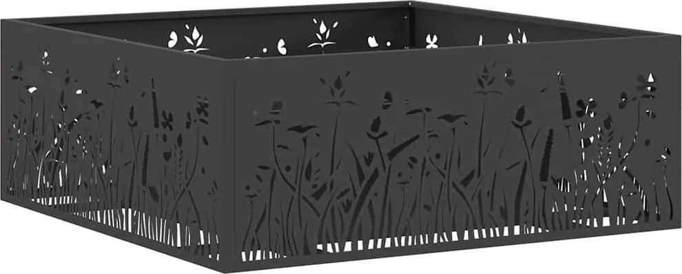 vidaXL Tűzrakó Fekete 80 x 80 x 30 cm Acél