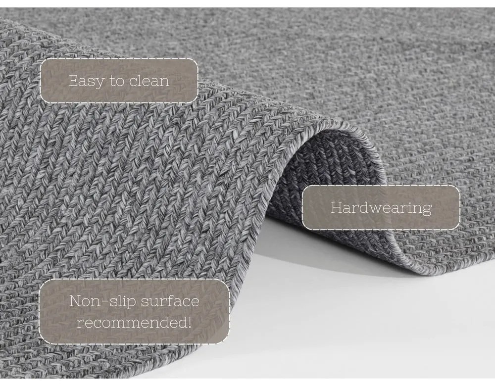 Szürke kerek kültéri szőnyeg ø 200 cm - NORTHRUGS