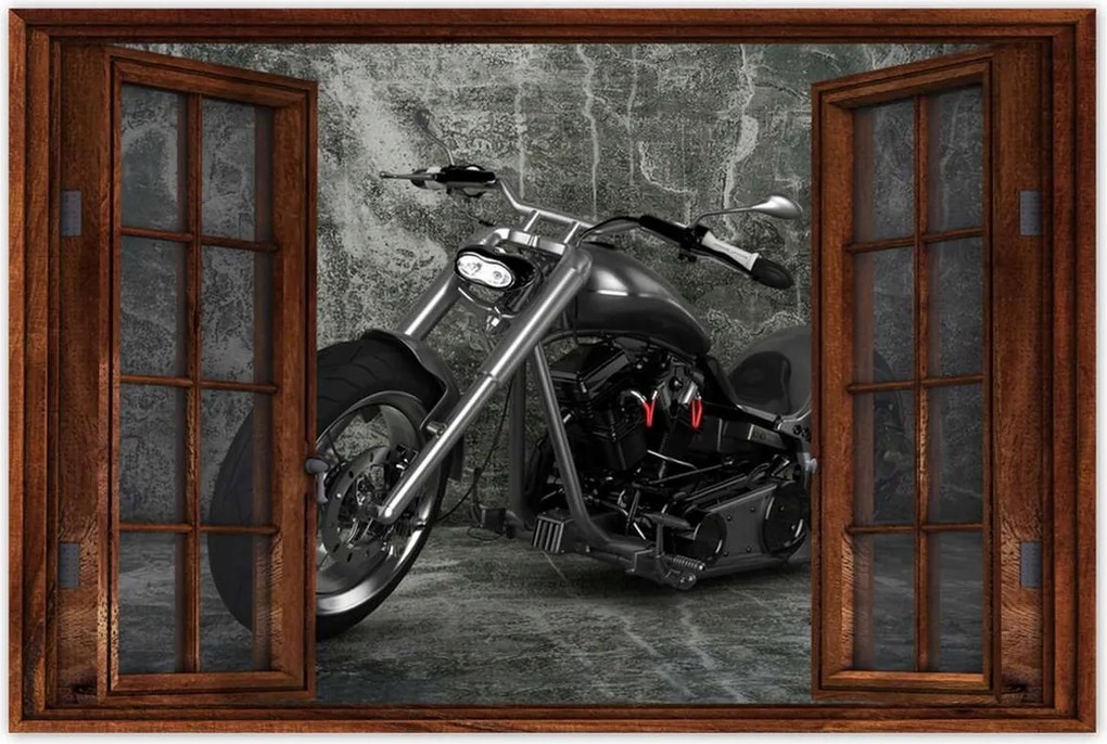 Poszterek 120x80 Klasszikus chopper motor