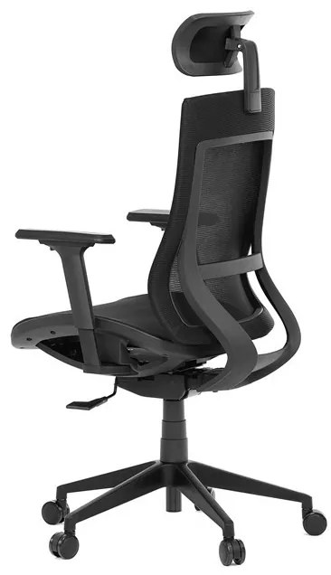 Fekete Hálós Irodai Szék, Szinkron Mechanikával. KA-W002 BK