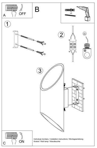 Fali lámpa PENNE 30 1xG9/40W/230V fehér