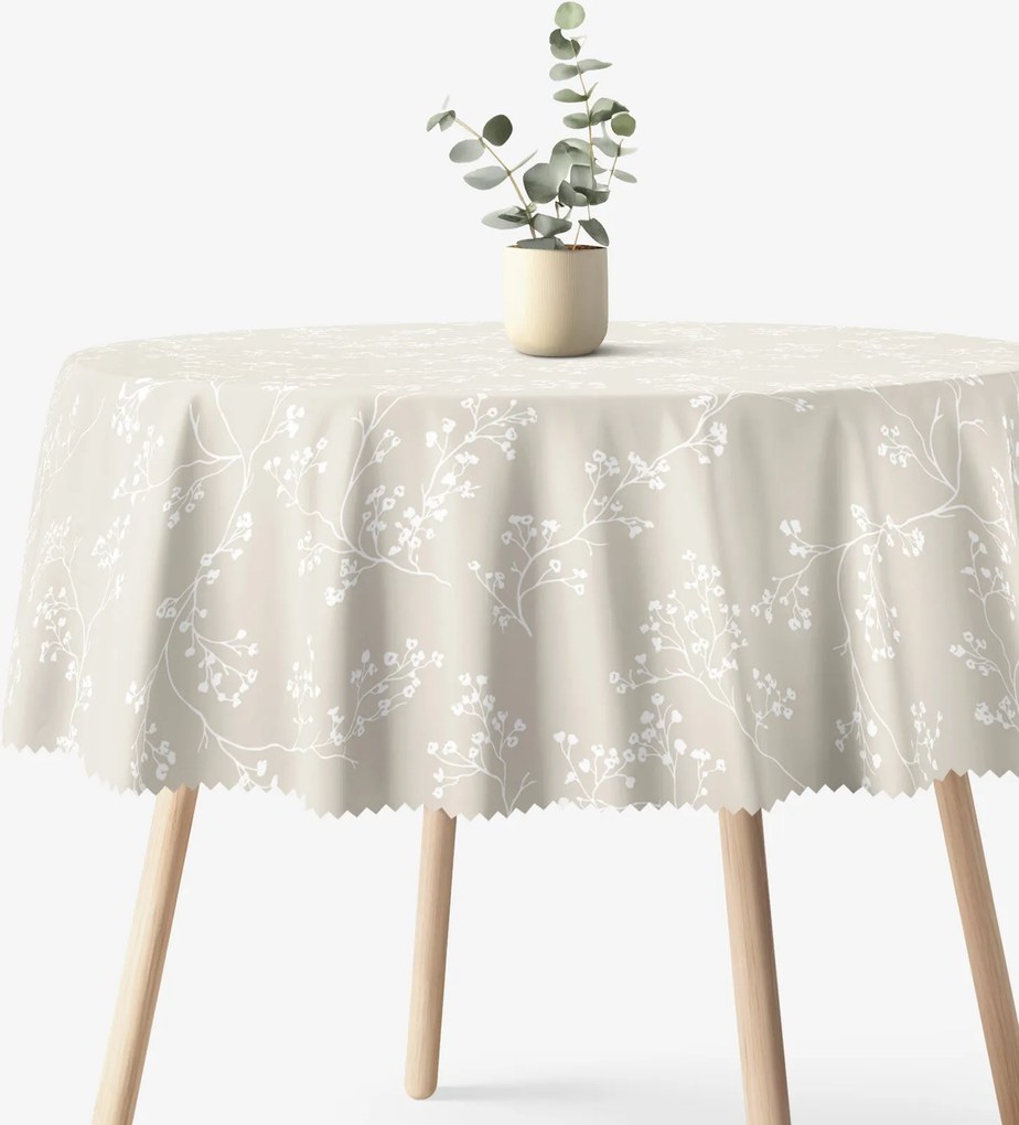 Goldea kör alakú teflonos terítő - indás növények Ø 130 cm