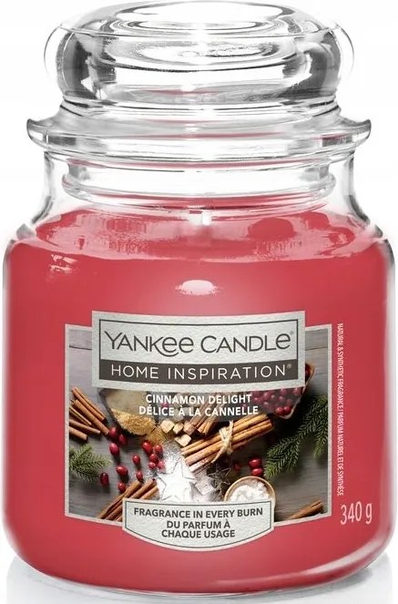 Paraffin illatgyertya Cinnamon Delight Yankee Candle közepes 340g
