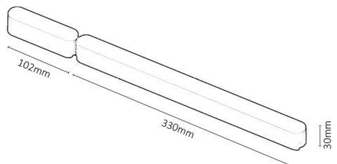 Rabalux 70204 - Tápegység lámpákhoz sínrendszerben LiTrack 80W/24V 10,2+33 cm