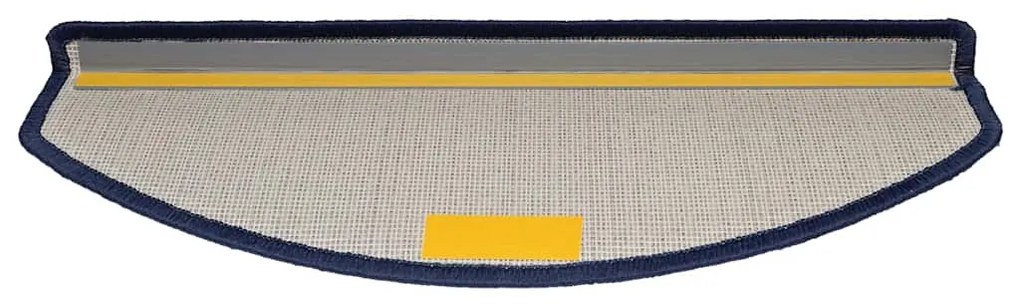 30 db kék, félkör alakú, nagy lépcsőszőnyeg 65 x 24 x 4 cm