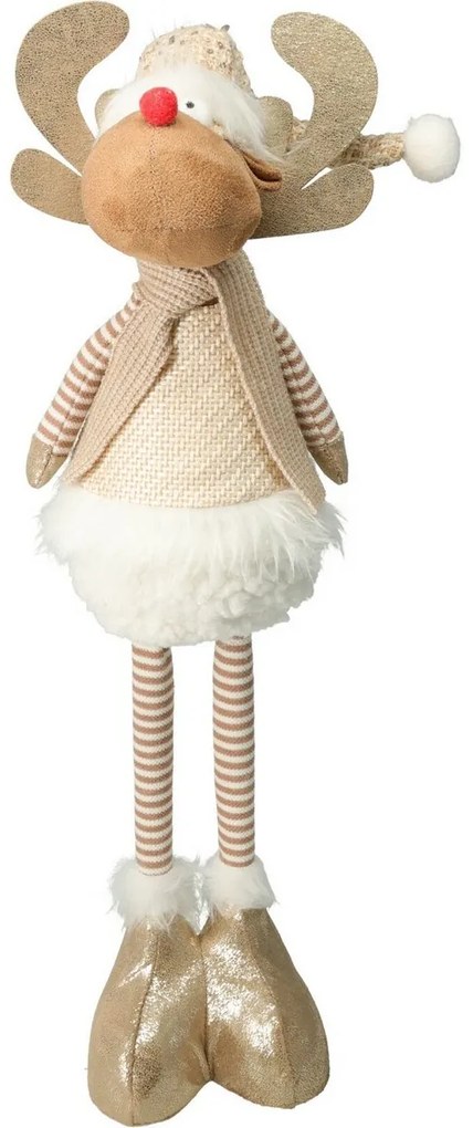 Karácsonyi álló rénszarvas Fred, teleszkóposlábak, 49 cm