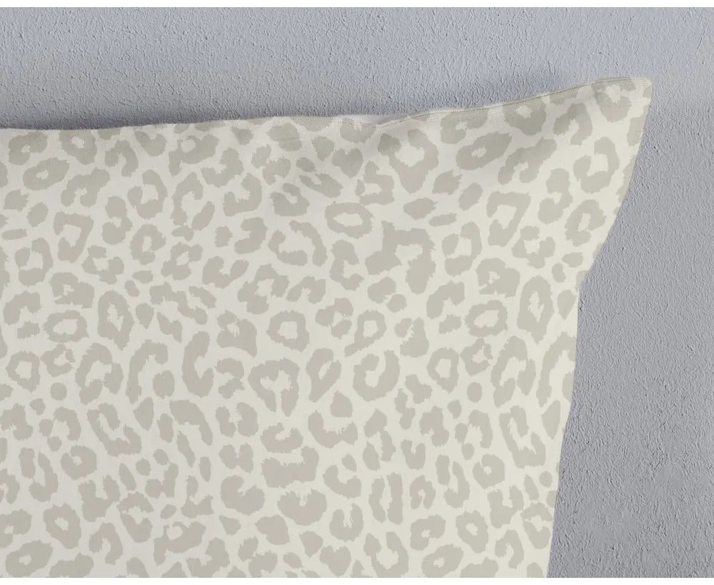 Fehér-világosszürke egyszemélyes pamut ágyneműhuzat 140x200 cm – Good Morning