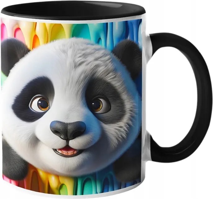 Látványos Bögre Édes Panda Csodálatos Színek "3D hatás" 330ml