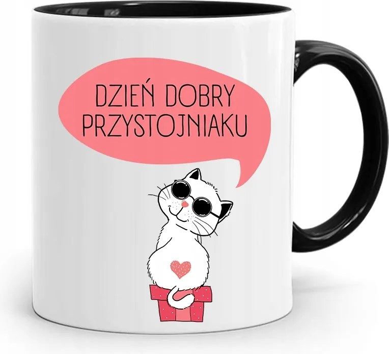 Fekete Ajándék Bögre Fiúnak Jó Reggelt nyomott mintával