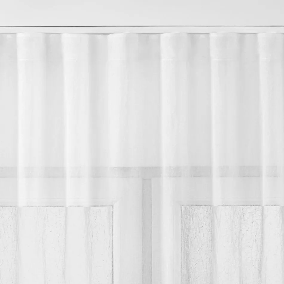 Homede Záclona Kresz Wave Tape függöny, fehér, 280 x 140 cm