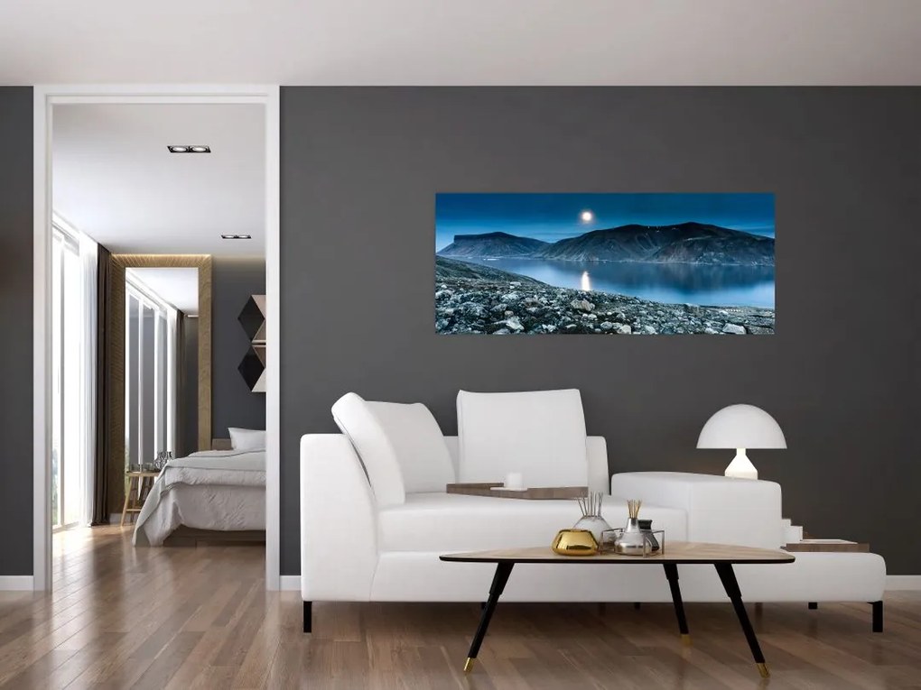 Egy éjszakai táj képe, Izland (120x50 cm)