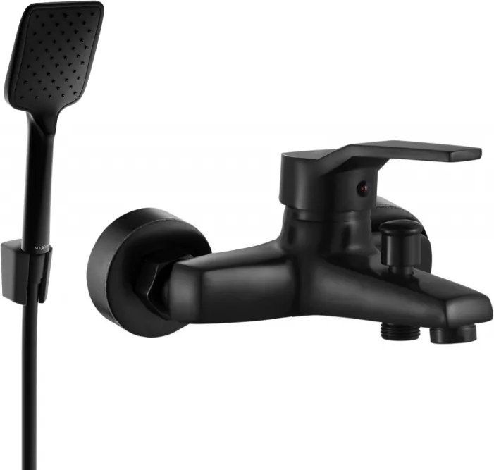 Mexen Caro R62 kád csaptelep zuhanyszettel, fekete - 74663R62-70