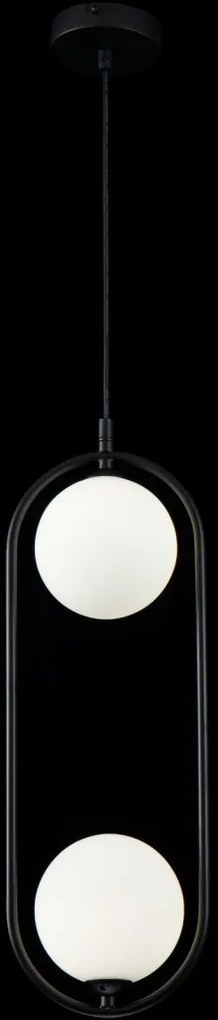 MAYTONI MOD013PL-02B RING Többágú Függesztett Lámpa Fehér, Fekete G9 IP20