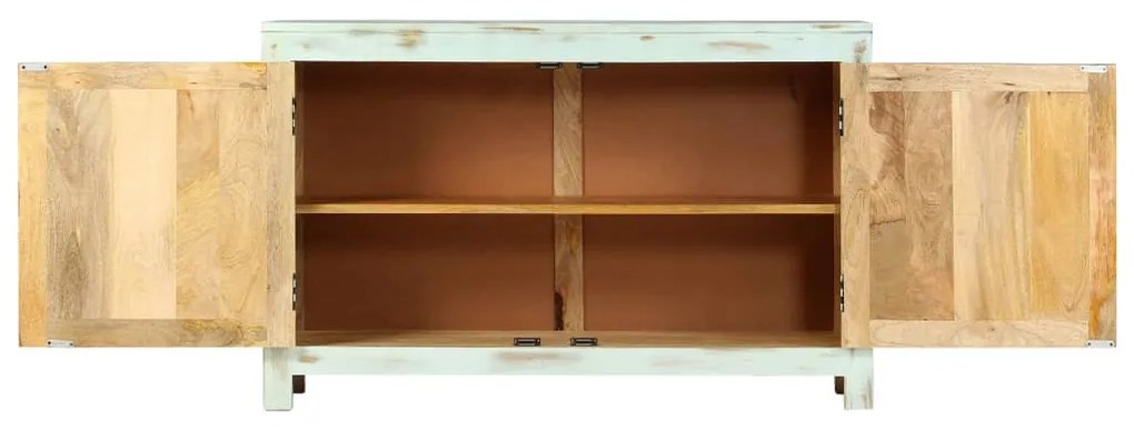 világoskék tömör mangófa tálalószekrény 110 x 35 x 70 cm